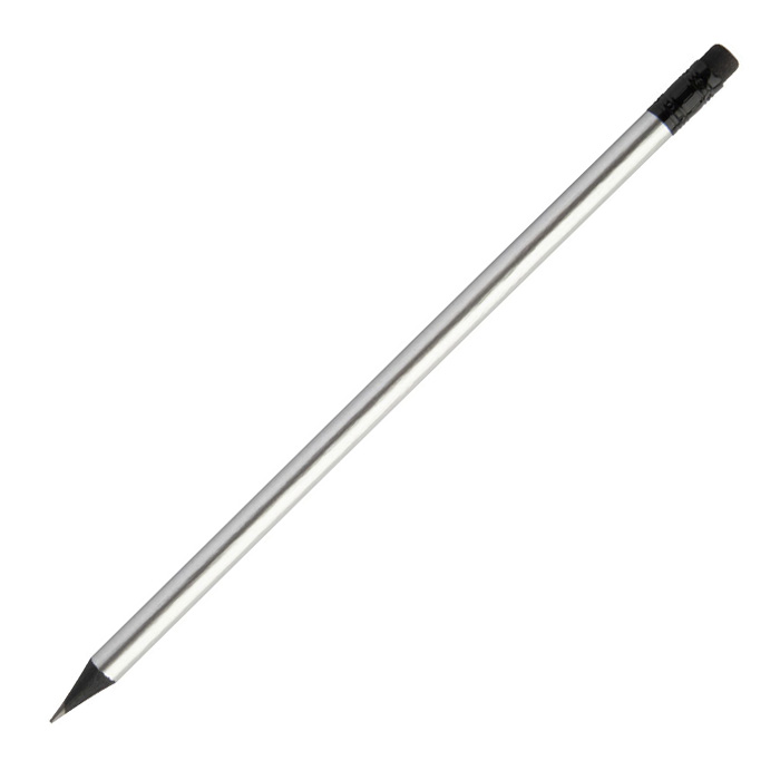 Neplum – Black Wood HB Pencil - Silver