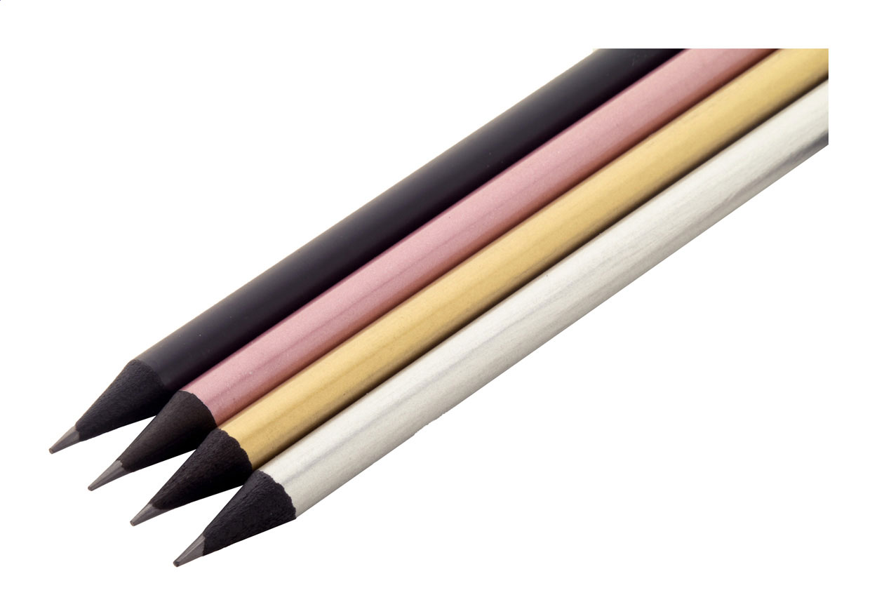 Neplum – Black Wood HB Pencil - Silver - Image 2