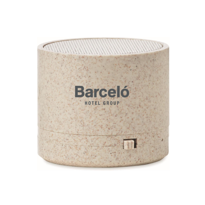 ROUND BASS+ – Wheat Straw & ABS Wireless Speaker