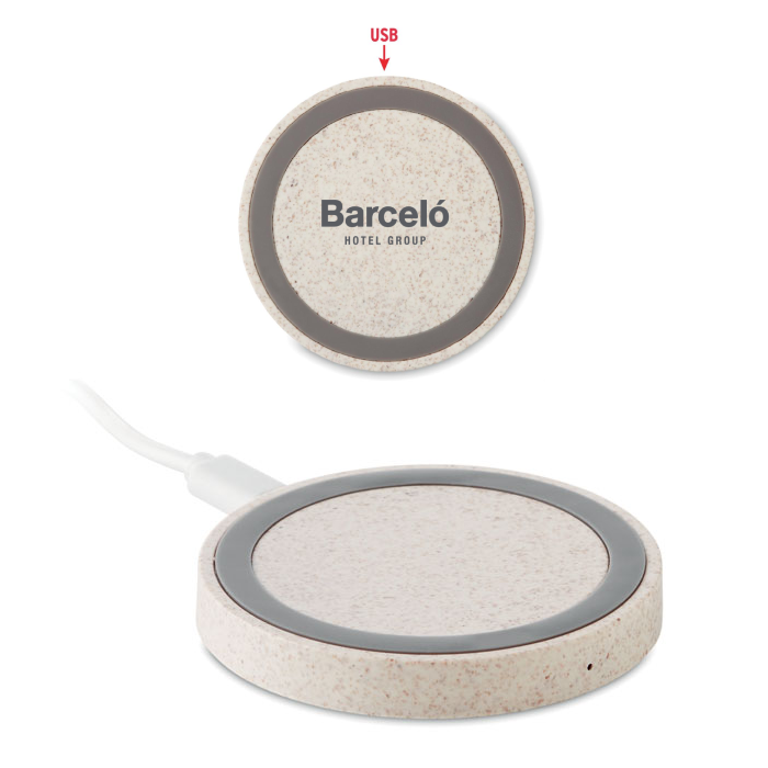 PLATO+ Wireless Charger – Wheat Straw & ABS