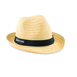 BOOGIE Paper–Straw Hat with Coloured Elastic Band