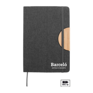 BOTHOM – A5 RPET Notebook with Bamboo Phone Stand