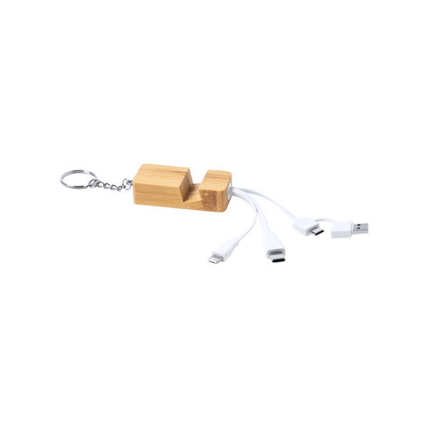 BALCOOA – Bamboo USB Charging Keyring & Phone Stand